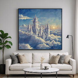 Poster Cloud Castle - Painterly Fantasy Art