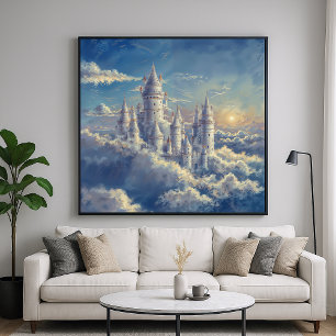 Poster Cloud Castle - Painterly Fantasy Art