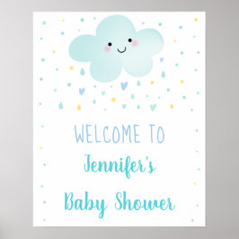 Poster Cloud Cuja Nuvem Estende Blue Baby Sprinkle Bem-vi