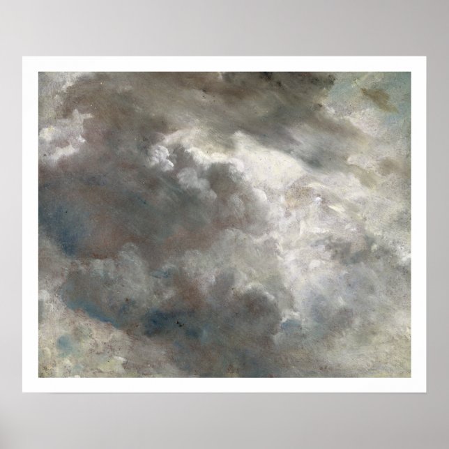 Póster Cloud Study, 1821 (óleo no papel colocado no papel (Frente)