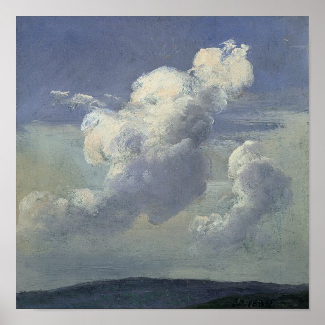 Póster Cloud Study, 1832 (Frente)