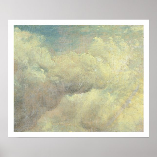 Poster Cloud Study, c.1821 (óleo na canvas) (Frente)