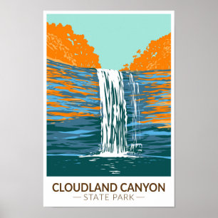 Poster Cloudland Canyon State Park Georgia Vintage