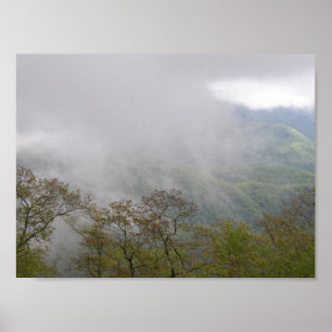 Póster Clouds Amidst the Blue Ridge Mountains, NC