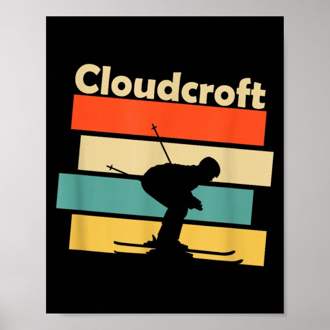 Poster Clouroft New Mexico Retro Ski  (Frente)