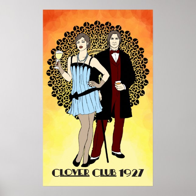 Poster Clover Club - 1920 Art Nouveau (Frente)