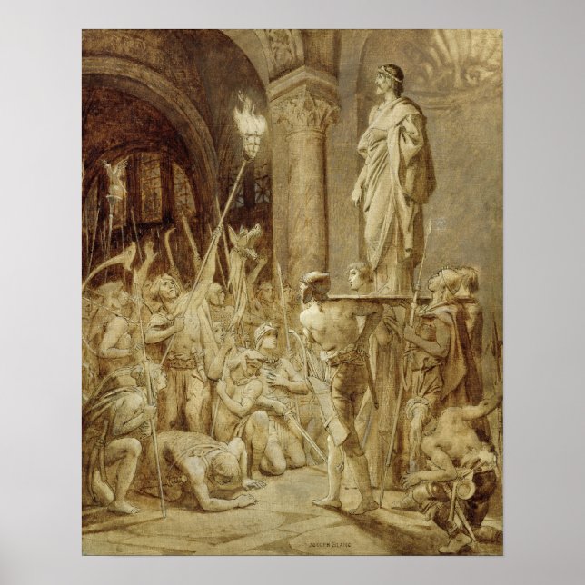 Póster Clovis Carried em seu Escudo (Frente)