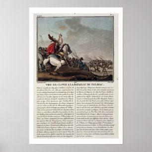 Poster Clovis mim (c.466-511) na batalha de Tolbiac, 496