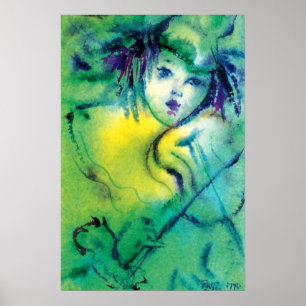 POSTER CLOWN IN GREEN
