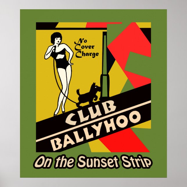 Póster Club Ballyhoo na Sunset Strip (Frente)