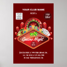 Club Casino Night Party personalizou adicionar fot