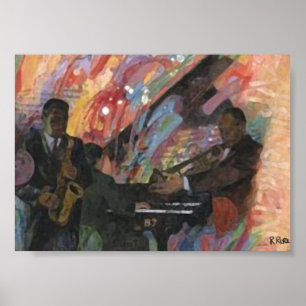 Poster Club Orchestra á l´huile