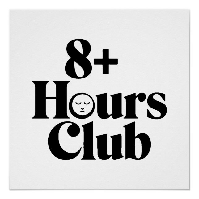 Póster Clube 8+ Horas - Otimização do Sono (Frente)