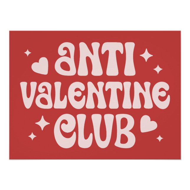Póster Clube Anti Valentine (Frente)