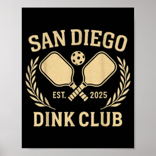 Poster clube atlético de pickleball dink da califórnia sa
