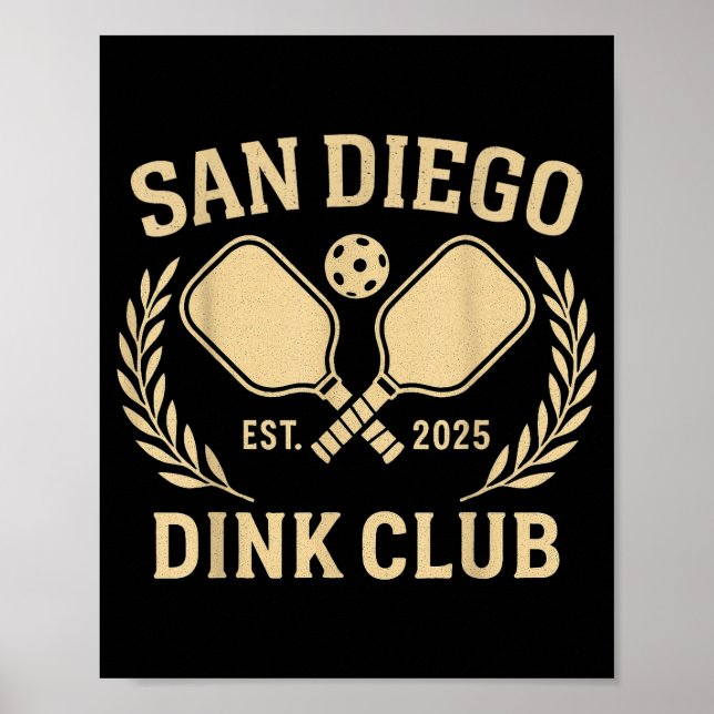 Poster clube atlético de pickleball dink da califórnia sa (Frente)