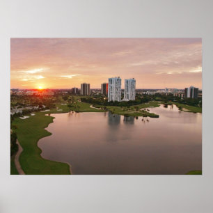 Póster Clube Country ao pôr do sol, Aventura, Flórida