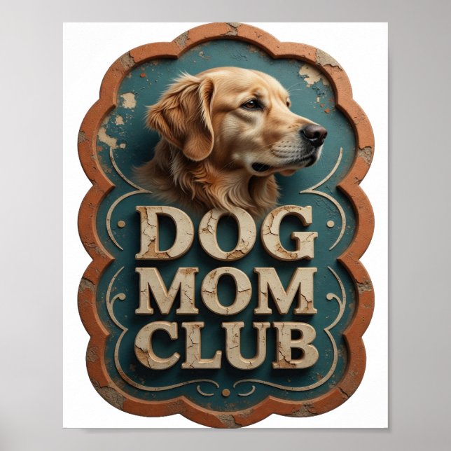 Poster Clube da Mãe de Cachorro Chic Gold (Frente)