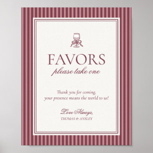 Poster Clube da Vinha Vinícola Favors de Casamento Antigo