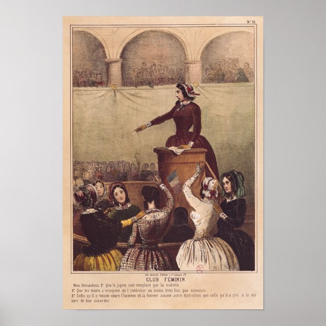 Póster Clube das Mulheres, c.1848 (Frente)