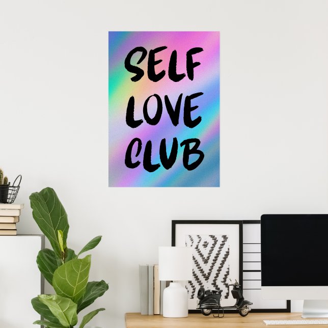 Poster Clube de amor próprio (Escritório em casa)