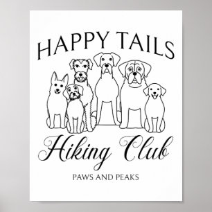 Poster Clube de Aventura de Caminhada de Cão Montanha Ao