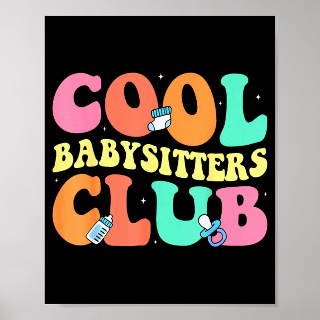 Poster Clube de Babás Legal - Groovy Design Babá B (Frente)
