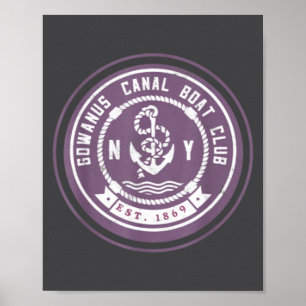 Poster Clube de Barco C de Gowanus Engraçado Brooklyn Nov