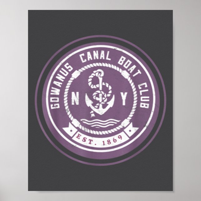 Poster Clube de Barco C de Gowanus Engraçado Brooklyn Nov (Frente)
