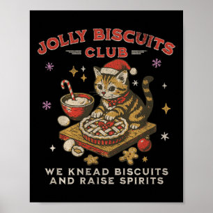 Poster Clube de Biscoitos Alegres _ Gatinho de Natal Vint