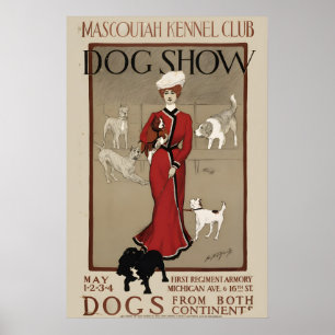 Poster Clube de Canil Mascoutah de 1901 Exposição Canina