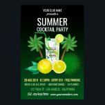 Póster Clube de Cocktails de Verão/Convite de festas corp<br><div class="desc">Poster de anúncio personalizado de festa de coquetel de verão para qualquer tipo de clube/associação ou organização.</div>