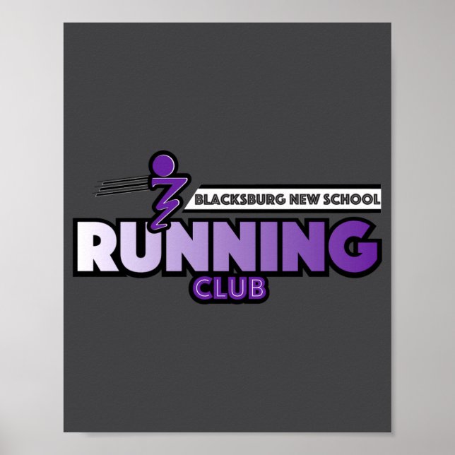 Poster Clube de Corrida da Nova Escola de Blacksburg  (Frente)