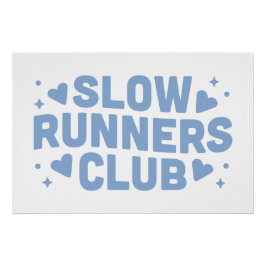 Póster Clube de corridas engraçadas para corredores lento