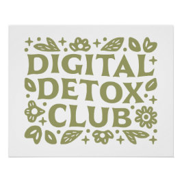 Póster Clube de desintoxicação digital estética garota be