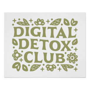 Póster Clube de desintoxicação digital estética garota be