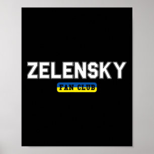 Poster Clube de Fãs de Zelensky Apoia a Ucrânia