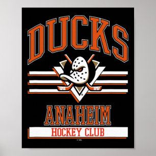 Poster Clube de Hóquei Anaheim Ducks Preto Licenciado Ofi