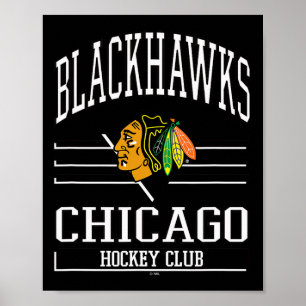 Poster Clube de Hóquei Chicago Blackhawks Vermelho Licenc