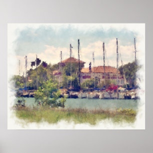 Póster Clube de Iate Detroit