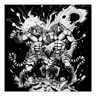 Póster Clube de Luta - Tigres