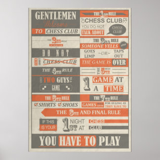 Poster Clube de Luta x Chess Club