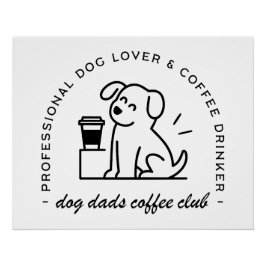 Póster Clube de pais amantes de cães e café