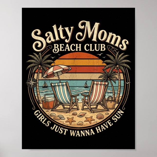 Poster Clube de Praia das Mães Salgadas Férias de Verão (Frente)
