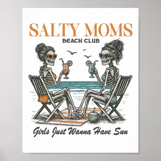 Poster Clube de Praia das Mães Salgadas Férias de Verão F (Frente)