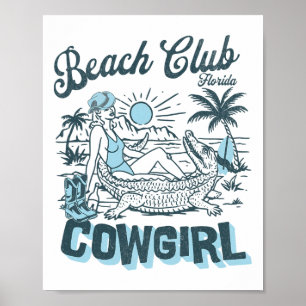 Poster Clube de Praia Surf da Palma da Cowgirl Costeira F