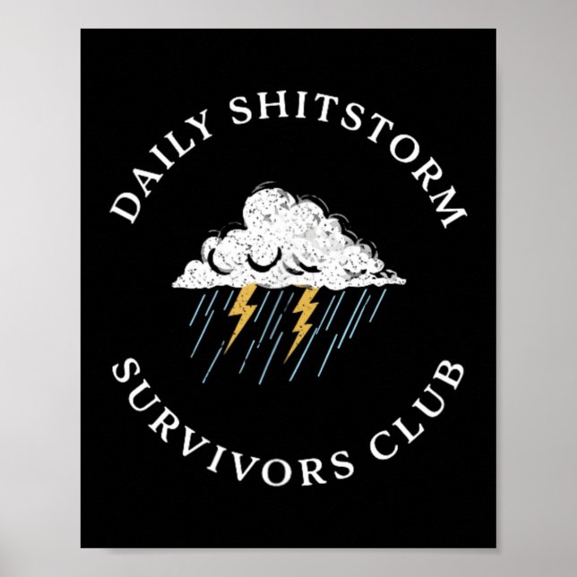 Poster Clube de Sobreviventes da Tempestade Diária Engraç (Frente)