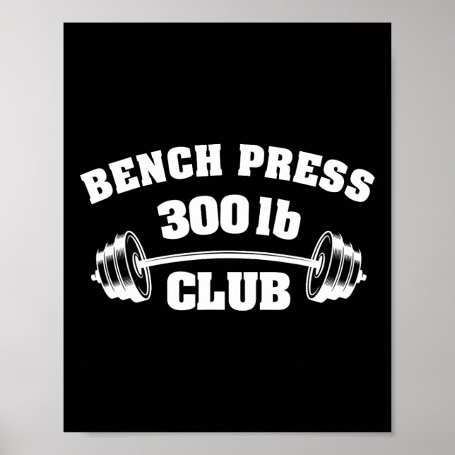 Poster Clube de Supino Reto de 136 Kg Levantamento de Pes (Frente)
