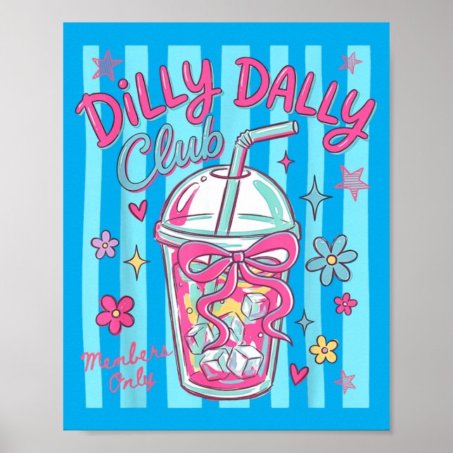 Poster Clube Dilly Dally Es Café Gelado de Verão Dilly (Frente)