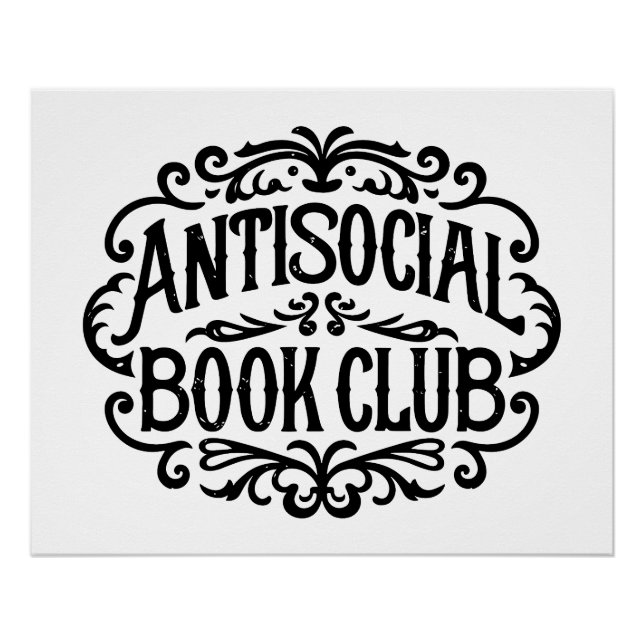 Póster Clube do livro antissocial (Frente)